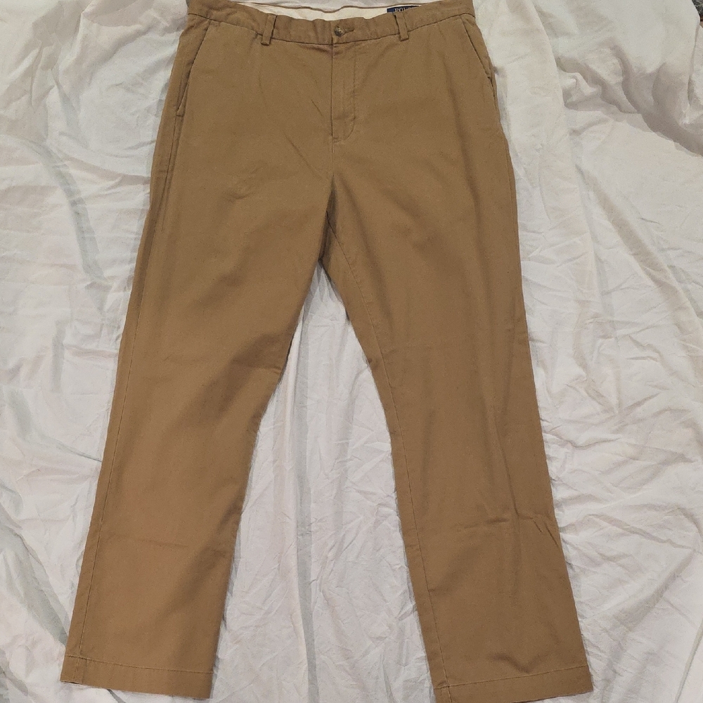 Polo by Ralph Lauren Tan Chinos Smooth Cotton Twill